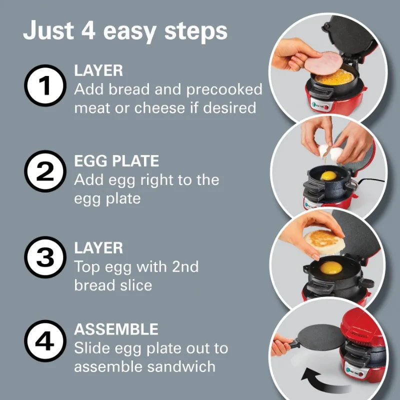 Multi-Chef: 3-in-1 Burger, Sandwich & Egg Cooker